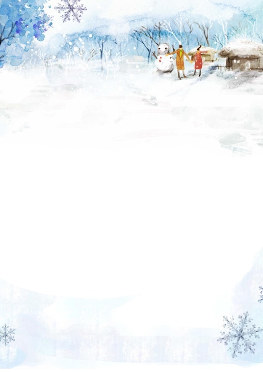 唯美冬天雪景1 (24)冬天雪景信纸模板word模板